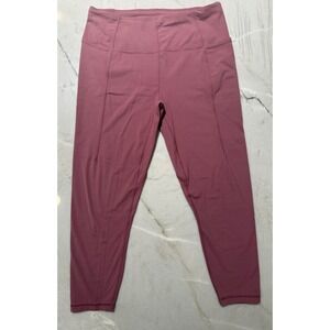 Sweaty Betty Super Soft 7/8 Yoga Leggings Mauve Pink Pockets Womens US 14 XL